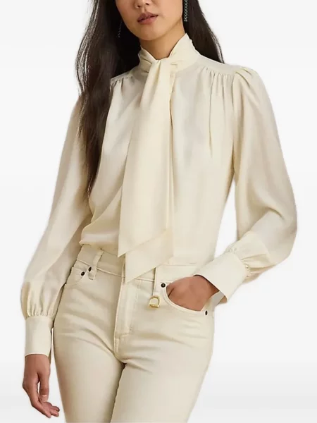 Bluză Lauren Ralph Lauren cu legături