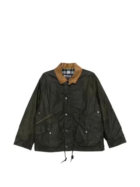 Gulerat geacă Barbour de catifea cord verde