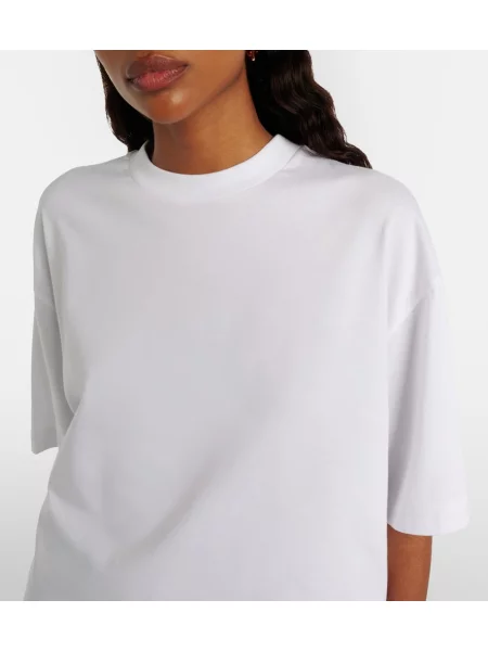 Tricou Bottega Veneta din jerseu alb