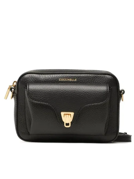Coccinelle De piele geantă poștaș Coccinelle Beat Sof E1 55 04 01 negru