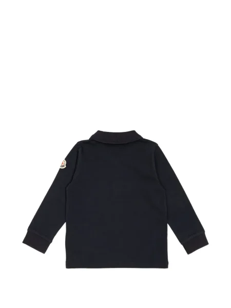 Koszulka polo dziecięca Moncler Enfant niebieska