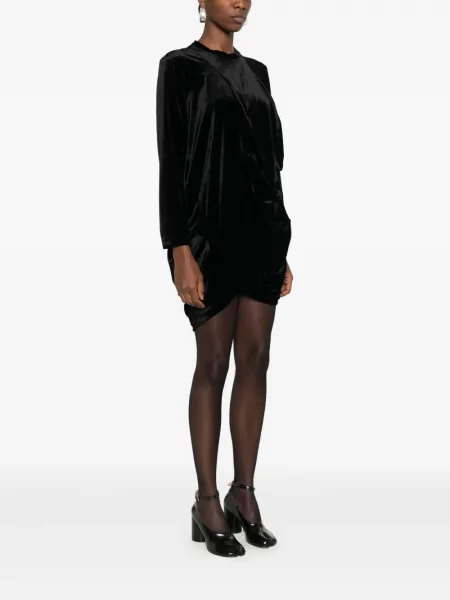Rochie mini Comme Des Garçons drapată de costum negru