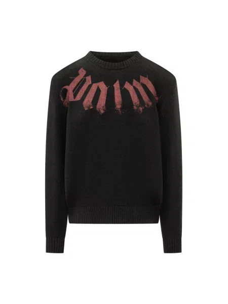 Sweter Palm Angels z logo czarny