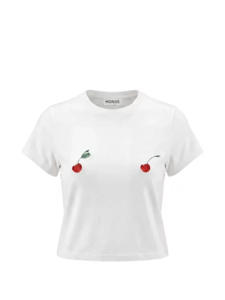 Tricou Monse cu imagine alb
