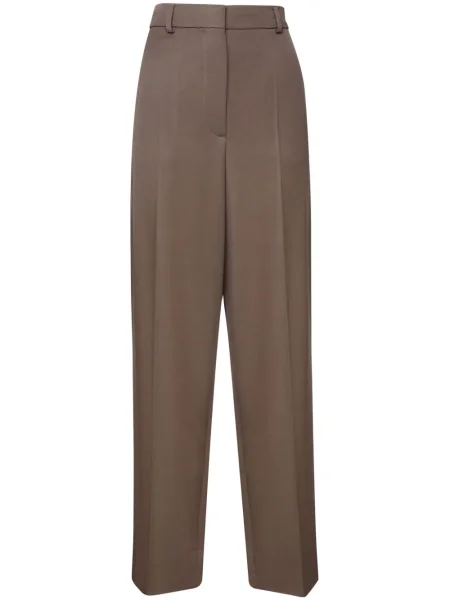 Pantaloni Stella Mccartney de lână maro