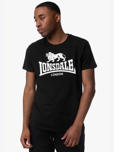 LONSDALE Tricou ST. ERNEY negru alb