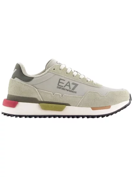 Sneakersy Emporio Armani Ea7 skórzane zielone