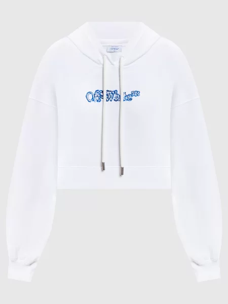 Укорочене худі Cloudy Arrow Off-white біле