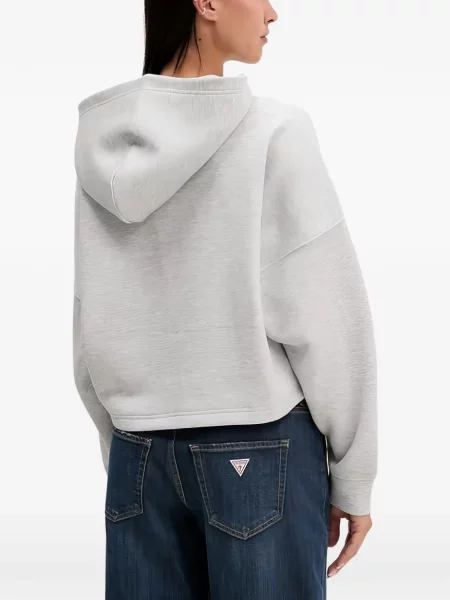 Hanorac cu glugă Adidas cu dungi gri