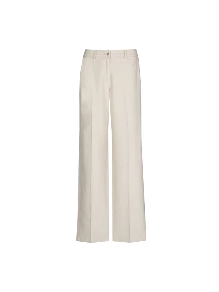 Lniane spodnie Marie Méro beżowe