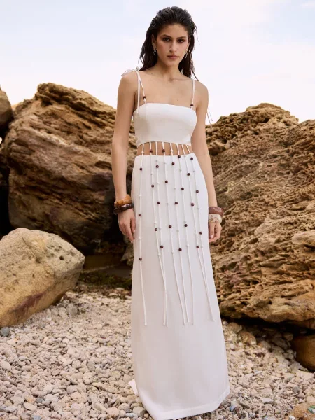 Сукня максі Gepur молочний целюлоза