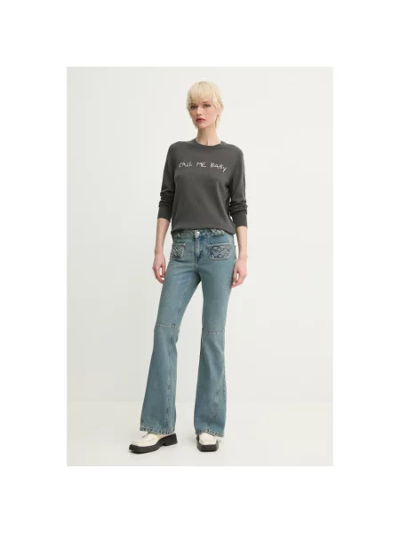 ZADIG&VOLTAIRE sweter kaszmirowy lekki szary