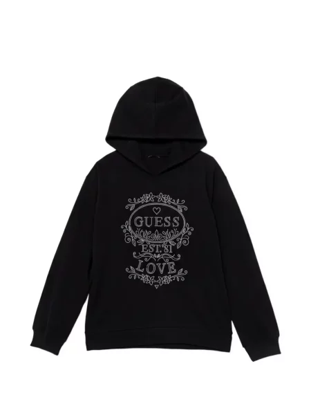 Bluza z kapturem dziecięca Guess czarna
