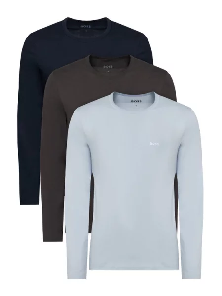 BOSS majica dugih rukava muška LSShirtRN 3P Classic plava