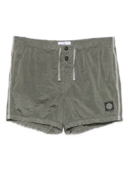 Pantaloni scurți Stone Island cu strasuri verde