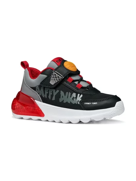 Geox sneakers pentru copii ACTIVART ILLUMINUS x Looney Tunes negru