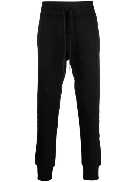 Pantaloni Versace Jeans Couture cu imagine alergare negru