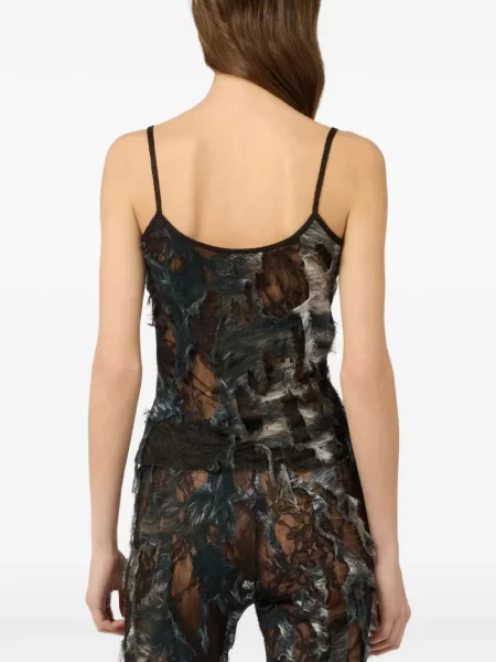 Top Roberto Cavalli din dantelă negru