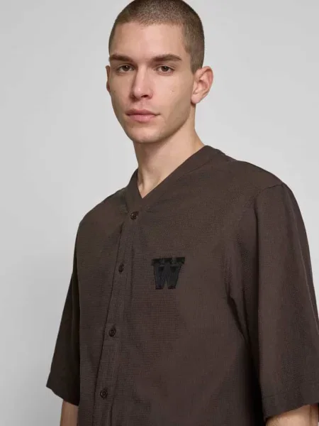 Koszula casualowa o kroju regular fit z imitacji dzianiny Wood Wood