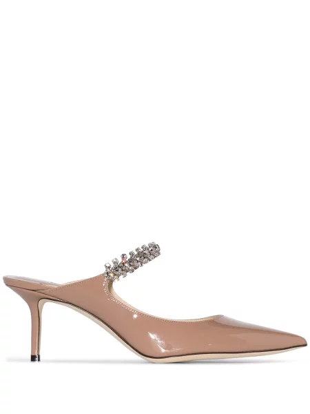 Papuci tip mules Jimmy Choo de cristal