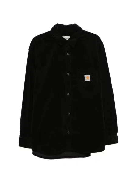 Cămașă Carhartt Wip de catifea cord cu autograf negru