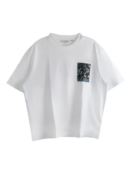 Tricou Lacoste cu imagine alb