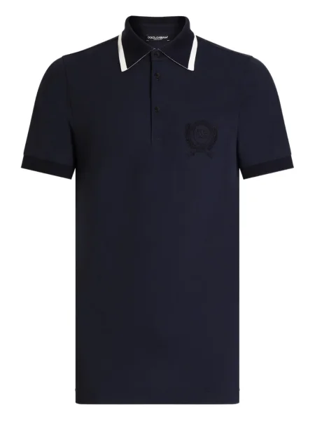 Polo Dolce & Gabbana cu broderie albastru