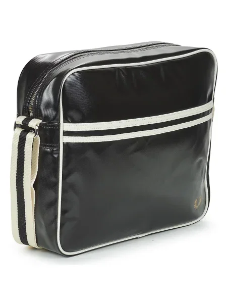 Geantă FRED PERRY Classic Shoulder Bag Black/ Ecru Universal negru