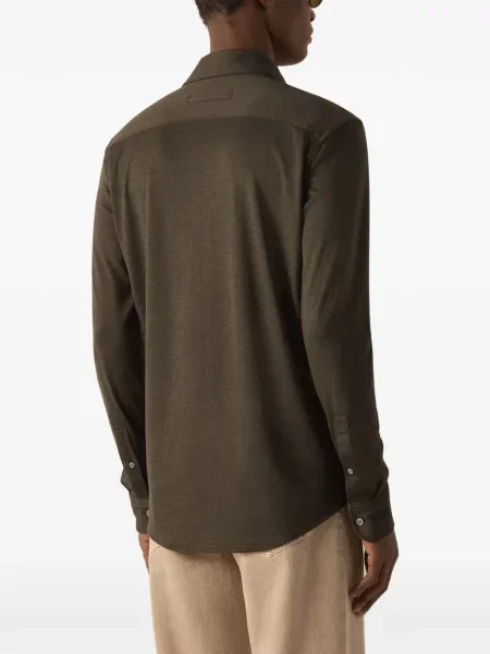 Cămașă Zegna de mătase verde