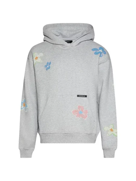 Hanorac cu glugă Nahmias cu model floral cu imagine gri