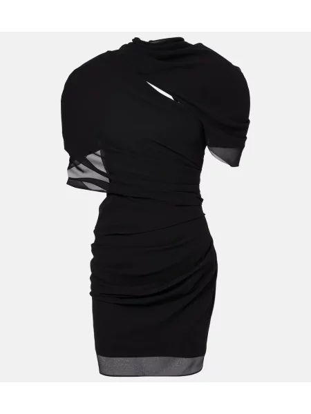 Rochie Jacquemus din șifon drapată negru
