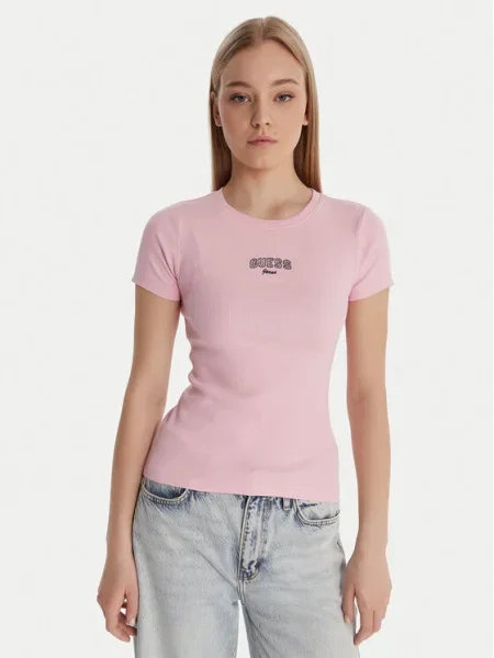 GUESS JEANS Tricou / alb negru