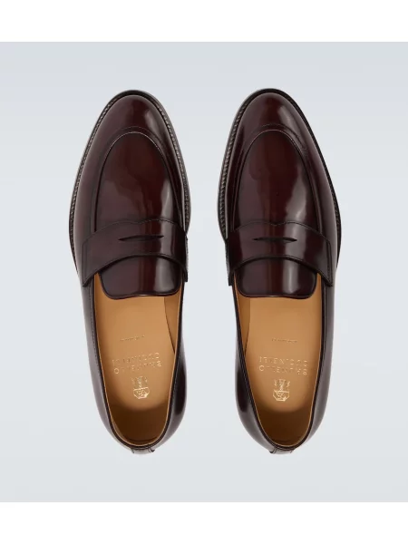Pantofi loafer Brunello Cucinelli din piele maro