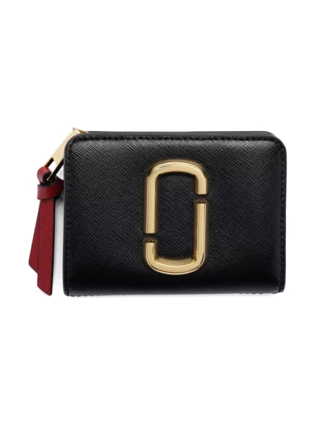 MARC JACOBS portfel skórzany THE MINI COMPACT WALLET czarny