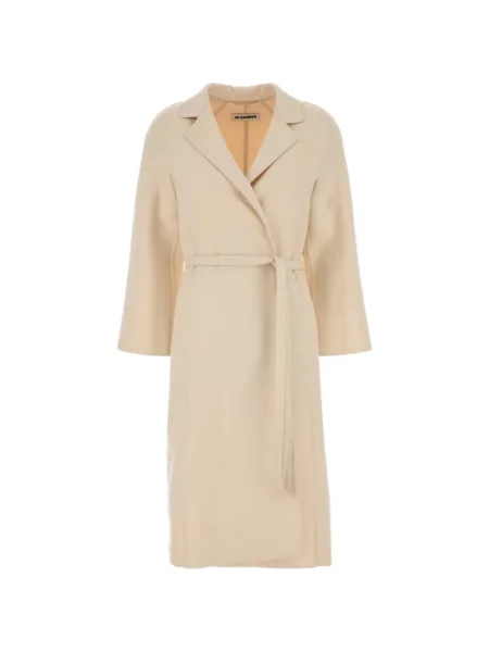 Cu centură palton Jil Sander de lână