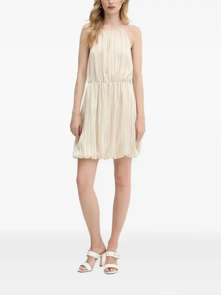 Rochie mini Armani Exchange cu dungi cu gât halter de costum