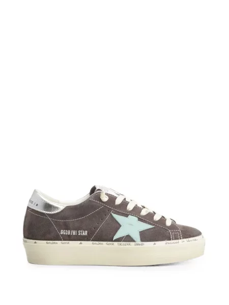 Sneakerși Golden Goose Hi Star din piele de căprioară gri