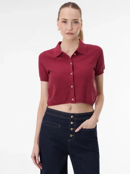Gulerat cardigan Orsay roșu