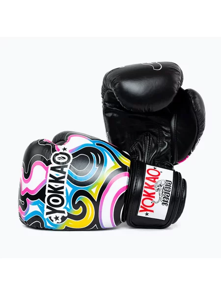 Rękawice bokserskie YOKKAO Flames black czarne