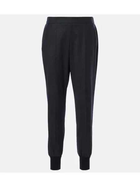 Pantaloni de trening Stella Mccartney de lână albastru