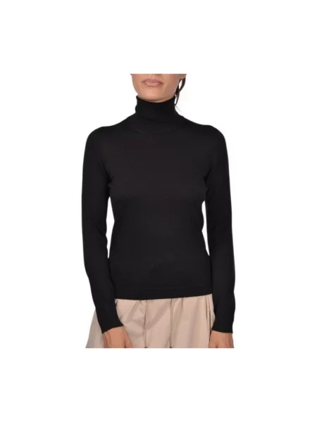 Sweter La Fileria wełniany czarny