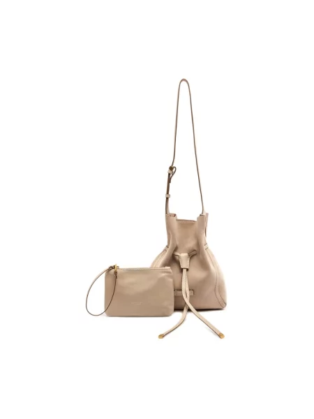 Torebka bucket Gianni Chiarini beżowa