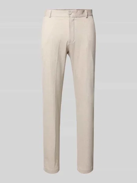 Spodnie garniturowe o kroju slim fit z mieszanka model Strellson białe