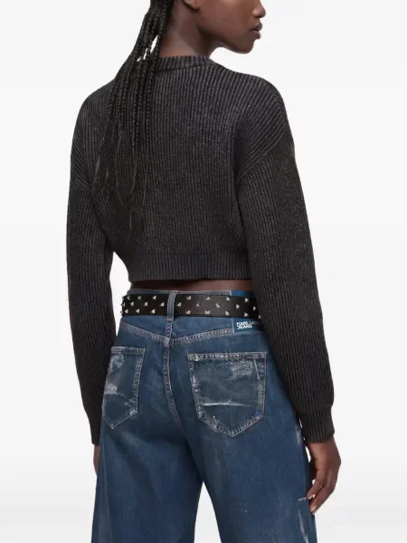 Džemper Karl Lagerfeld Jeans s autogramom crna
