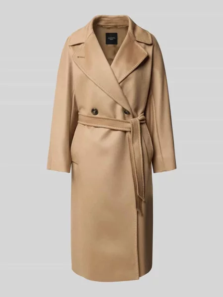 Płaszcz wełniany o kroju regular fit z czystej żywej wełny model ‘RESINA’ Weekend Max Mara