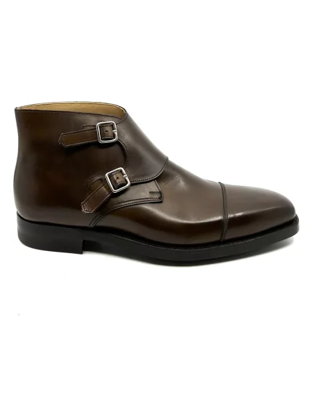 Botki Crockett & Jones skórzane brązowe