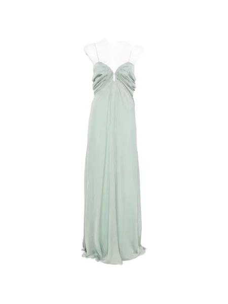 Rochie maxi Raquel Diniz cu volane verde