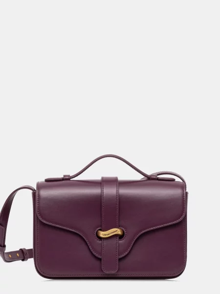 Emporio Armani geantă crossbody pentru femei din piele violet