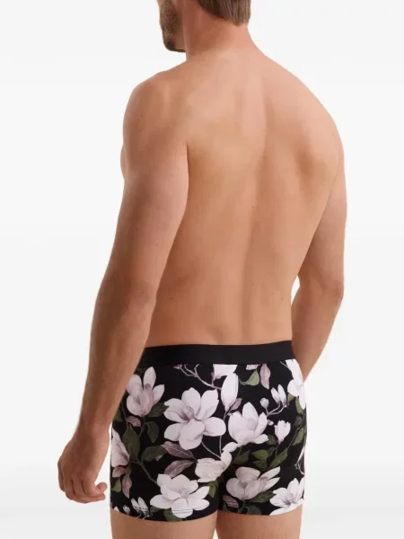 Boxeri Aubade cu model floral cu imagine negru