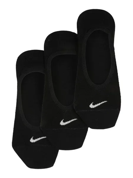 Nike Sportswear Športové ponožky Lightweight No-Show / biela čierna